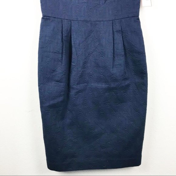 Eliza J Navy Missy Textured Sheath Dr… - Picture 8 of 12